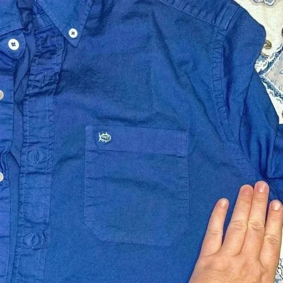 Southern Tide Classic Fit Button Down With Southern Tide Under Collar, Size Med - Picture 12 of 12